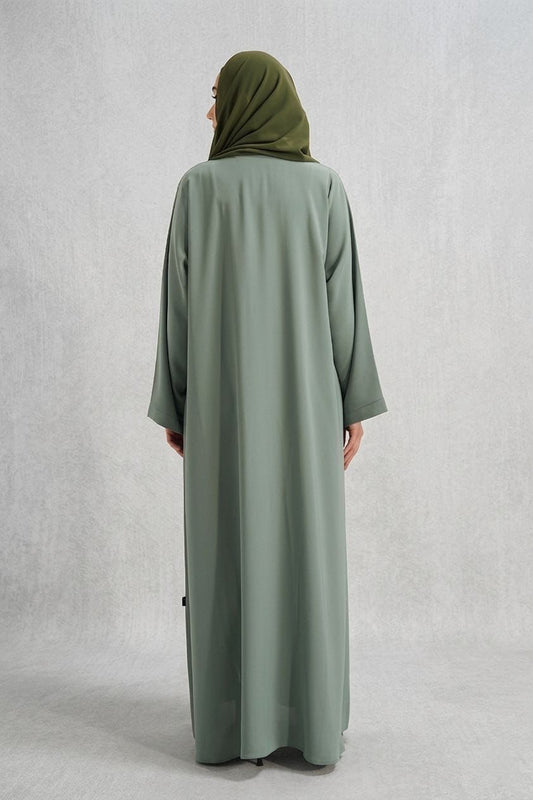 Embellished Abaya Set | Sage Green
