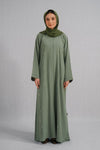 Embellished Abaya Set | Sage Green