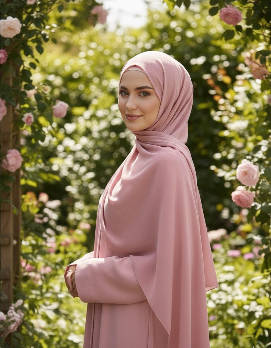BLUSH FRONT OPN ABAYA
