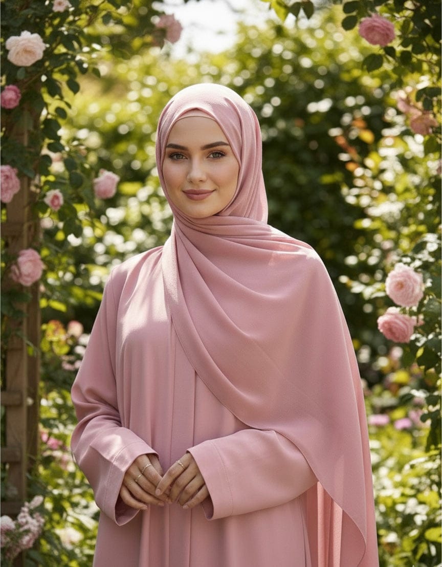 BLUSH FRONT OPN ABAYA