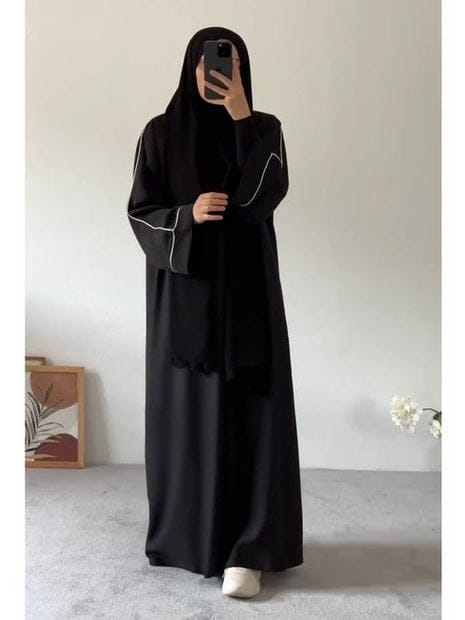 PREMIUM NIDA FABRIC ABAYA WITH WHITE LINING