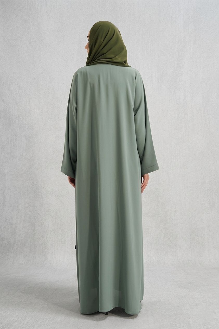Embellished Abaya Set | Sage Green